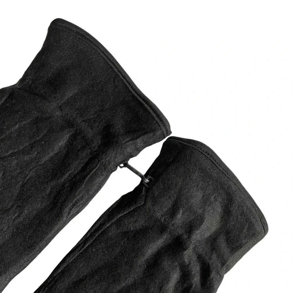 Unisex Women's Men's Fleece Winter Gloves Lined Black